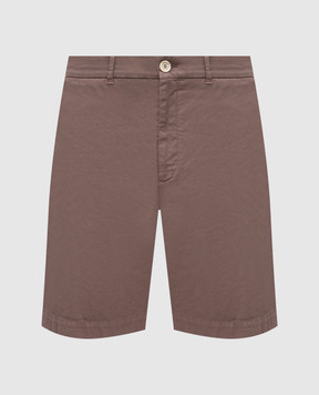 Brunello Cucinelli Коричневі шорти з бавовни M289LU0010