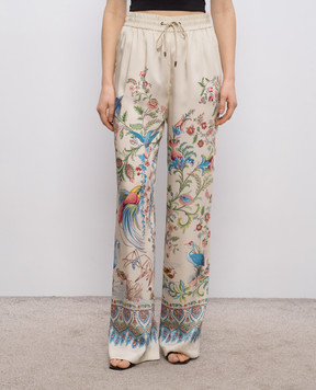 Etro Бежевые брюки в принт WREA007299SPSI6