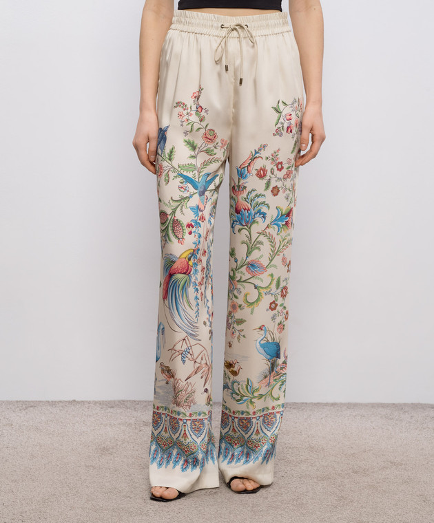 Etro Бежевые брюки в принт WREA007299SPSI6 изображение 3
