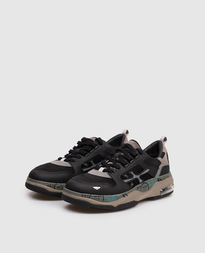 Premiata Черные комбинированные кроссовки Drake DRAKE
