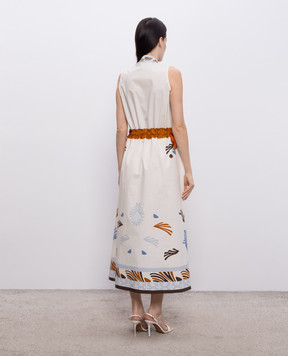 Herno Сукня кольору айворі з принтом AB000080D13320