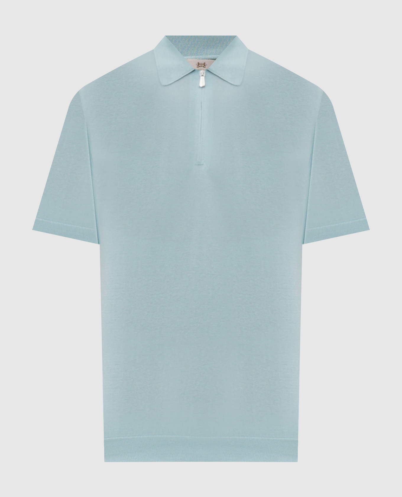 Зеленое поло из шелка