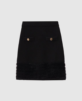 Twinset Черная юбка с шерстью 262AP3033
