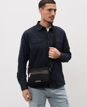 Off-White Чорна сумка Core з логотипом OMNQ080C99FAB001