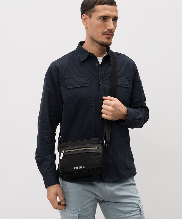 Off-White Чорна сумка Core з логотипом OMNQ080C99FAB001 зображення 2