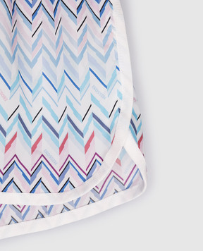 Missoni Детские голубые шорты в узор MY6A39N04121213