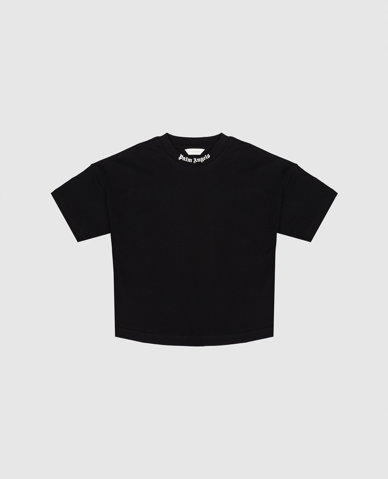 Детская черная футболка с принтом логотипа