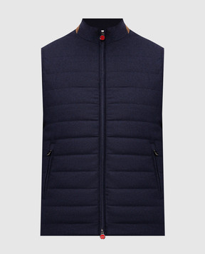 Kiton Синій жилет з вовни UW2491V0452L