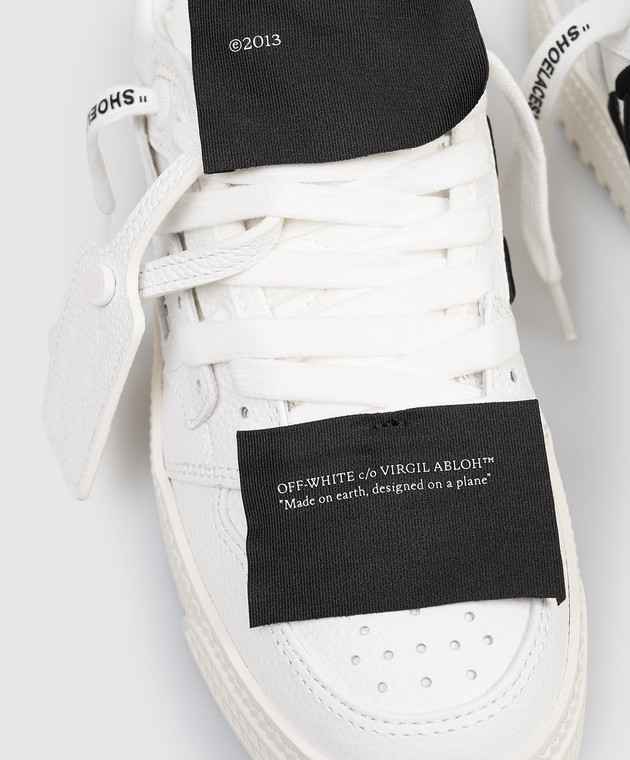 Off-White Белые кожаные кроссовки 3.0 Off Court с нашивками OWIA28EC99LEA001 изображение 5