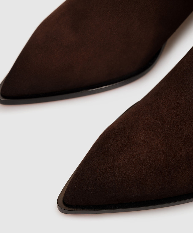 Santoni Коричневые замшевые ботильоны WTOU71799BJ2NAEA изображение 5