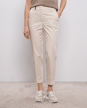 Peserico Белые брюки с отворотами A04629U01037