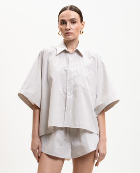 Maison Margiela MM6 Сорочка кольору айворі в смужку S52DL0236M35730