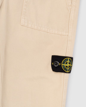 Stone Island Дитячі бежеві штани з логотипом K2S163100002S01041012