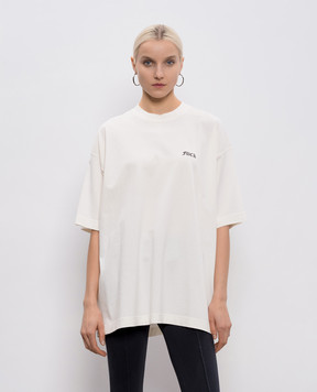 Vetements Белая футболка с принтом ME76TR188Vw