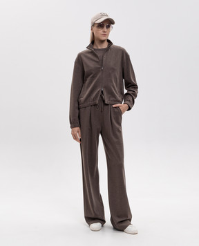 Max Mara Коричневые спортивные штаны DANCING с шелком MXMDANCING