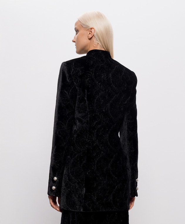 Ann Demeulemeester Чорний оксамитовий жакет Yana Marsina з шовком B0014267FA753 зображення 4