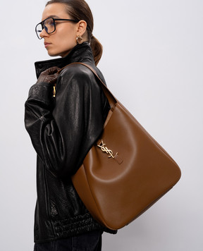 Saint Laurent Коричневая кожаная сумка LE 5À7 753837AAAUQ