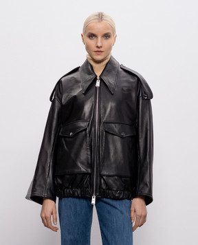 Dondup Чорна шкіряна куртка DJ774PL0676DXXX