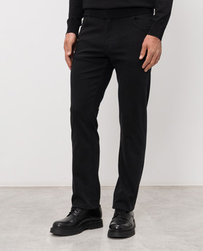 Stefano Ricci Чорні джинси з нашивкою логотипа MFT61B1191T62BK