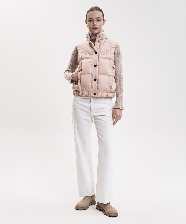 Moncler Grenoble Бежевий пуховий жилет L20981A00028599JX зображення 2