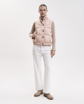 Moncler Grenoble Бежевий пуховий жилет L20981A00028599JX