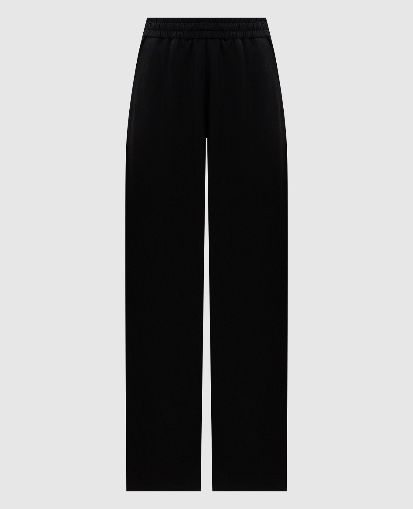 

Черные брюки с льном, Черный, Прямые брюки