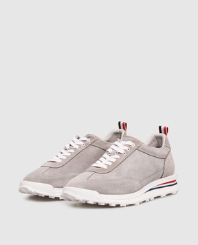 Thom Browne Сірі замшеві кросівки MFE018BL0037
