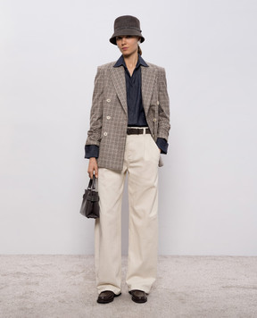 Brunello Cucinelli Синя джинсова сорочка MA782MM606