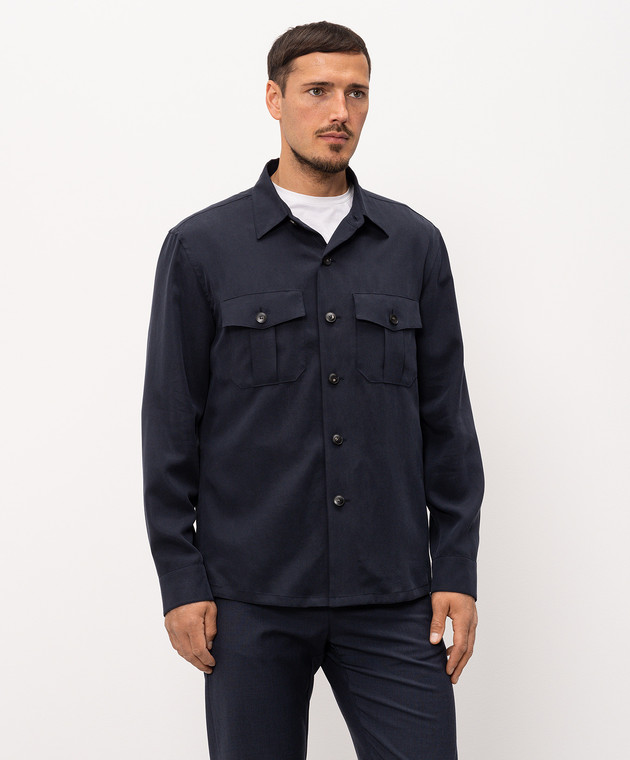 Canali Синя сорочка AE0557431019 зображення 3