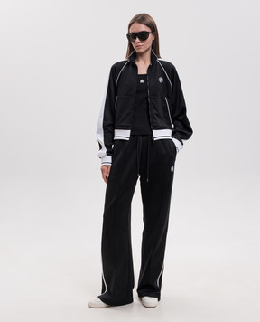 AMIRI Черная майка с контрастной вышивкой AW5JR002