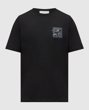 Iceberg Чорна футболка з принтом F027627A