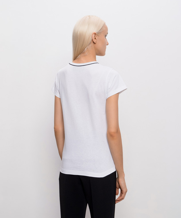 Valentino Белая футболка с эмблемой 9B3MG26RAFB изображение 4