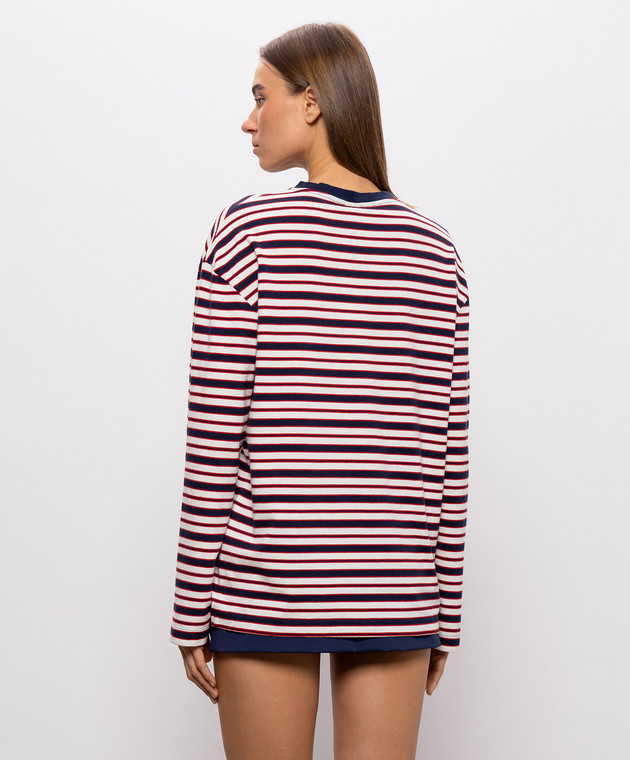 Sporty & Rich Белый лонгслив в полоску TO12485326ST74 изображение 4