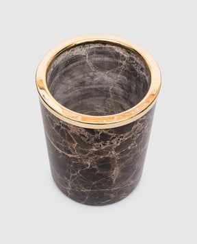 Treesseci Коричневий кошик для сміття Palace Marmo з мармуру PA65AEMGD