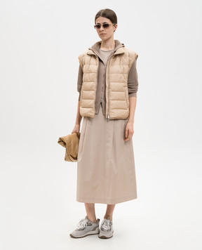 Peserico Бежевий пуховий жилет A0346006957