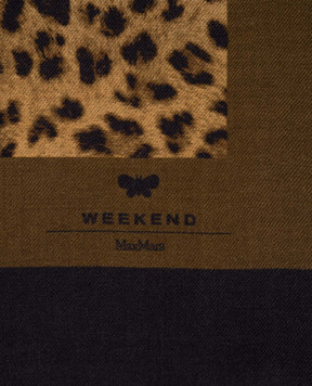 Max Mara Weekend Платок в леопардовый принт из шерсти и шелка WKAEDUCATA