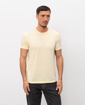 Tom Ford Жовта футболка з шовком JCS026JMC084