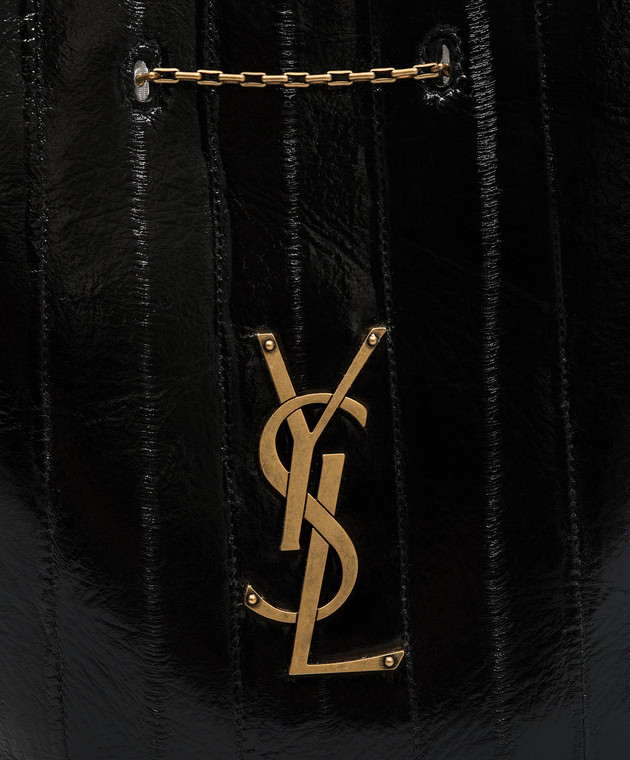 Saint Laurent Чорна сумка зі шкіри вугра 801070EABJS зображення 4