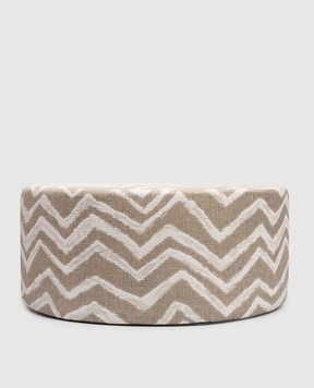 Missoni Home Бежевий великий пуф Graffiti в брендовий візерунок 1E4LV00011