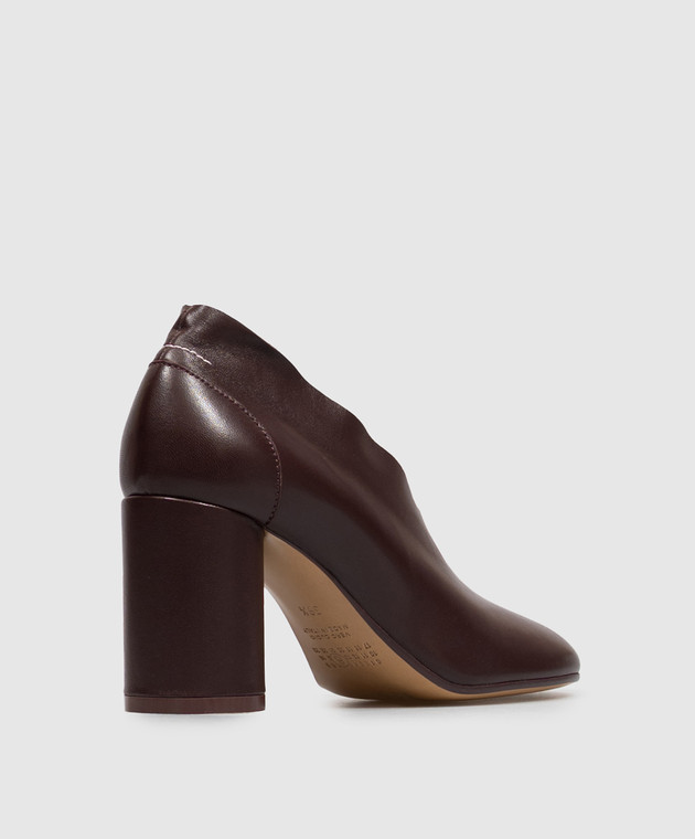 Maison Margiela MM6 Бордовые кожаные туфли S59WL0107P7557 изображение 3