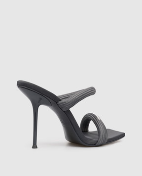 Alexander Wang Серые мюли Джули с логотипом 30321S033