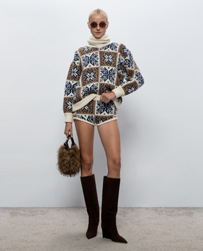 Magda Butrym Шорти з вовни та кашеміру в жакардовий візерунок KNITWEAR15SHORTS389926