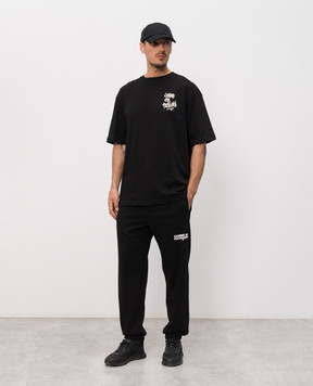 Comme des Fuckdown Чорні джогери з принтом логотипа FMS6CFABM01914