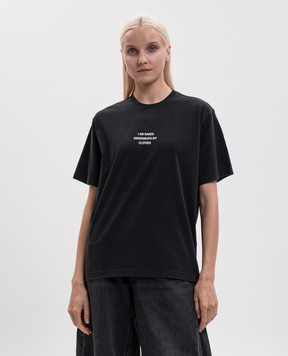 Vetements Черная футболка с надписью MH27TR171Bw