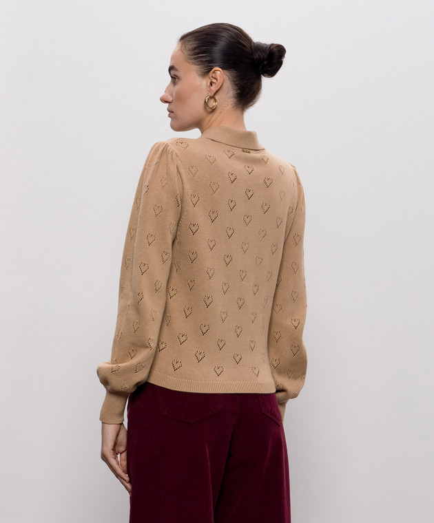 Twinset Коричневое поло с кашемиром 262TP3022 изображение 4