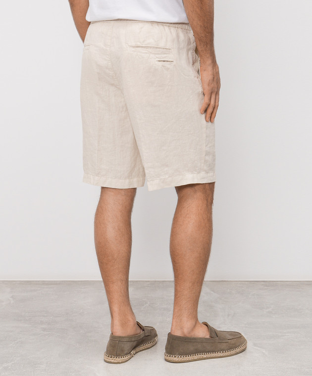 Peserico Шорти кольору айворі з льону R54235T00D02494 зображення 4