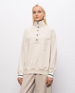 Brunello Cucinelli Бежевый свитшот MP827B2E04
