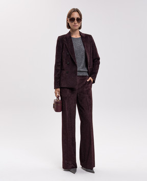 Allude Серый топ из кашемира и шелка с пайетками 26577103