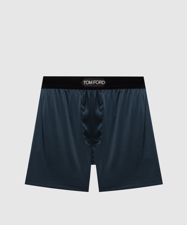Tom Ford Синие трусы-боксеры из шелка T4LE41010