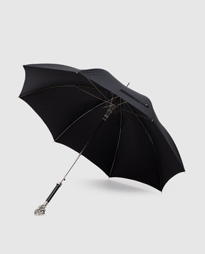 Pasotti Черный зонтик-трость Silver Lion OMITUO478SCTL508905